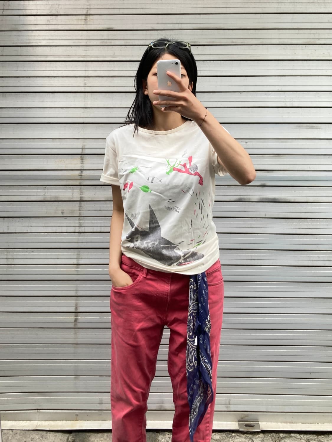 Frapbois 핑크 그린 물방울 프린팅 반팔티 상품이미지4