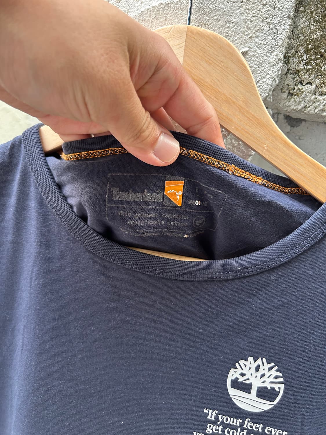 팀버랜드 네이비컬러 6인치 프린팅 빈티지 숏슬리브 티셔츠 95size  상품이미지8