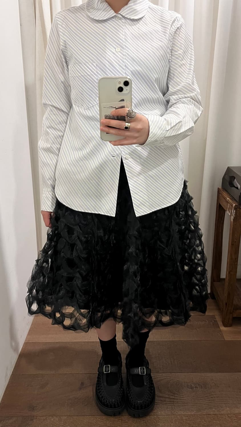 Circle Shape Tulle Docking Skirt 상품이미지2