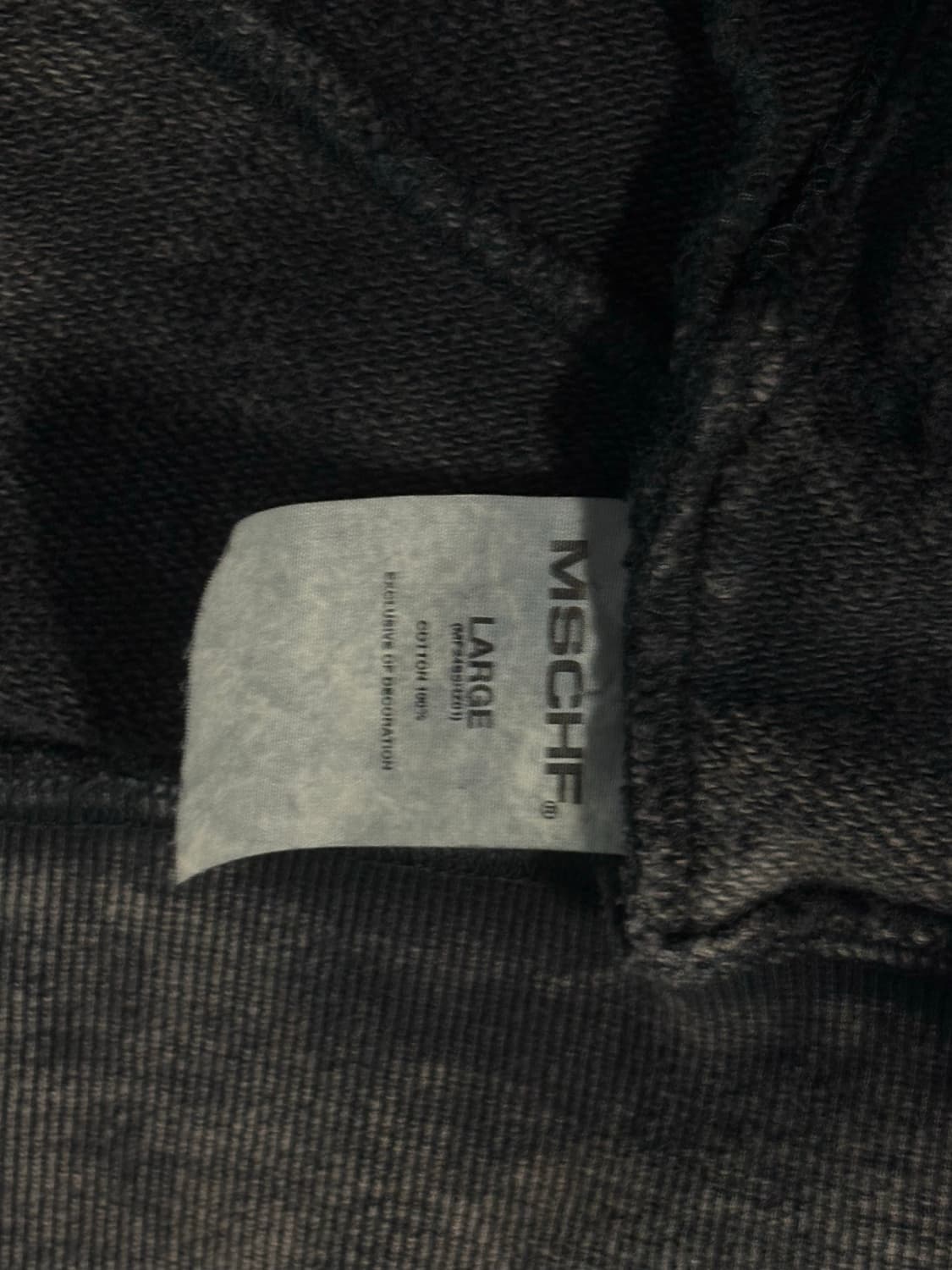 미스치프 컷오프 후드 차콜 L 상품이미지3