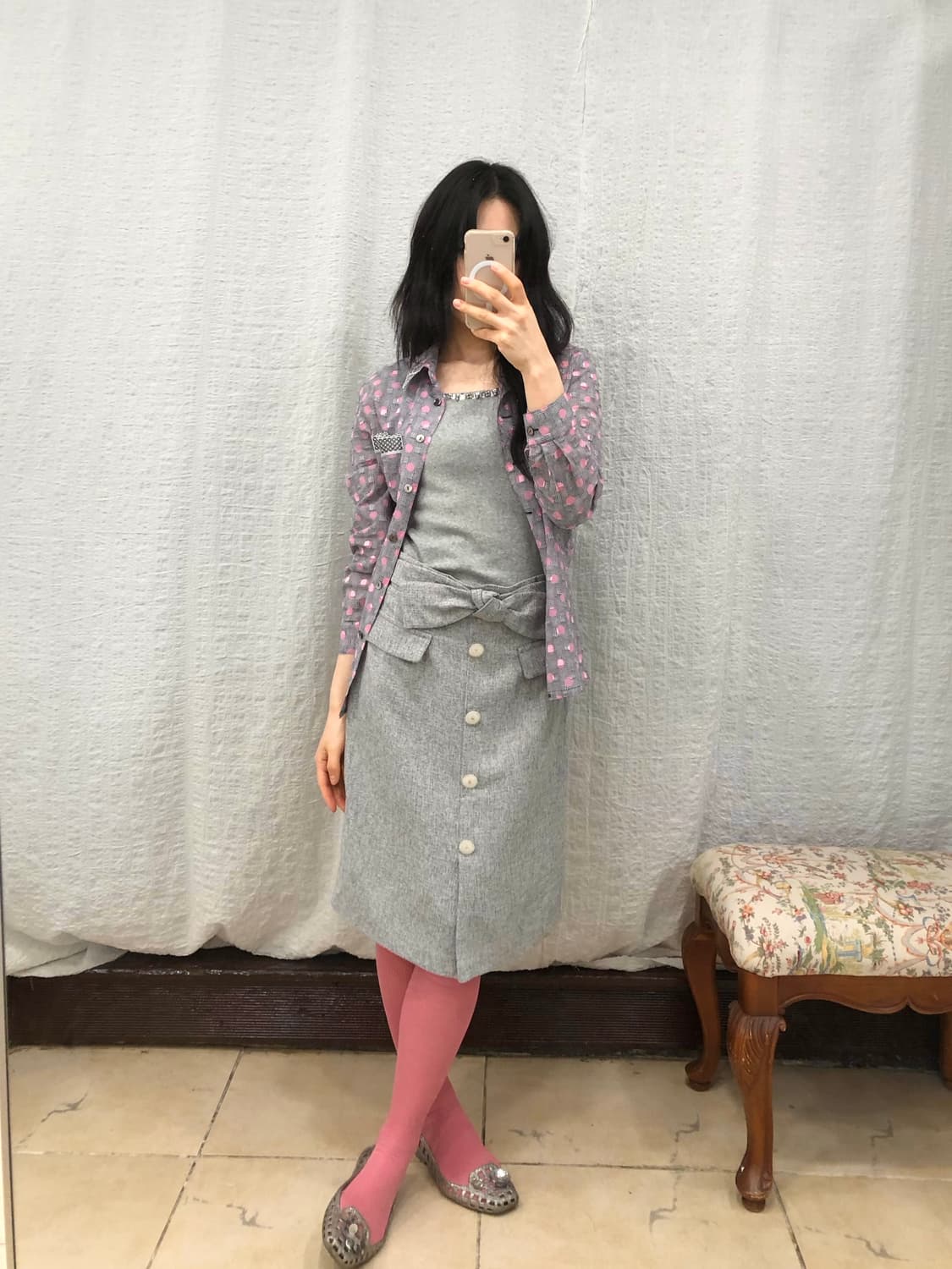 pink polka summer shirts 상품이미지5