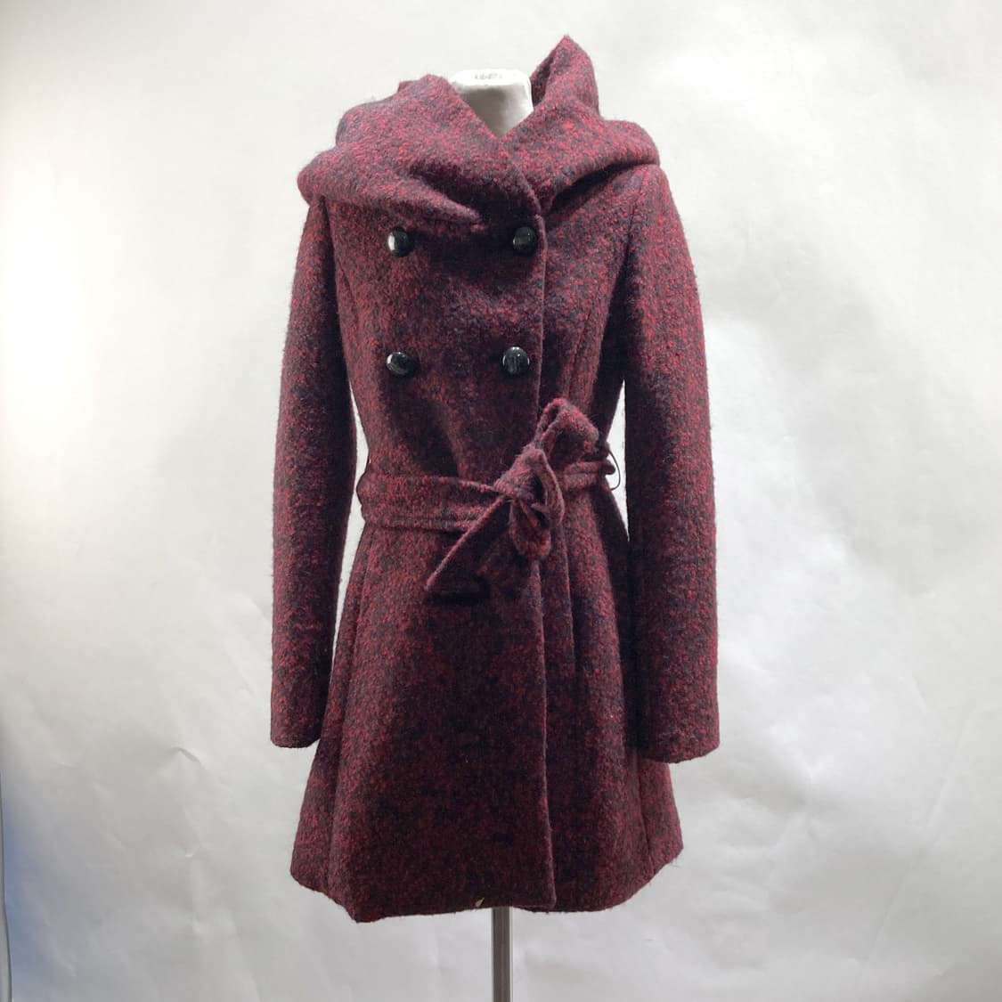 에고이스트 여성 후드 벨티드 울코트 레드 55 상품이미지1