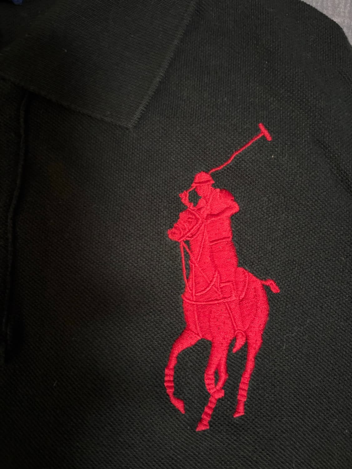 신형택)폴로 빅포니 카라 긴팔티 검빨 상품이미지2