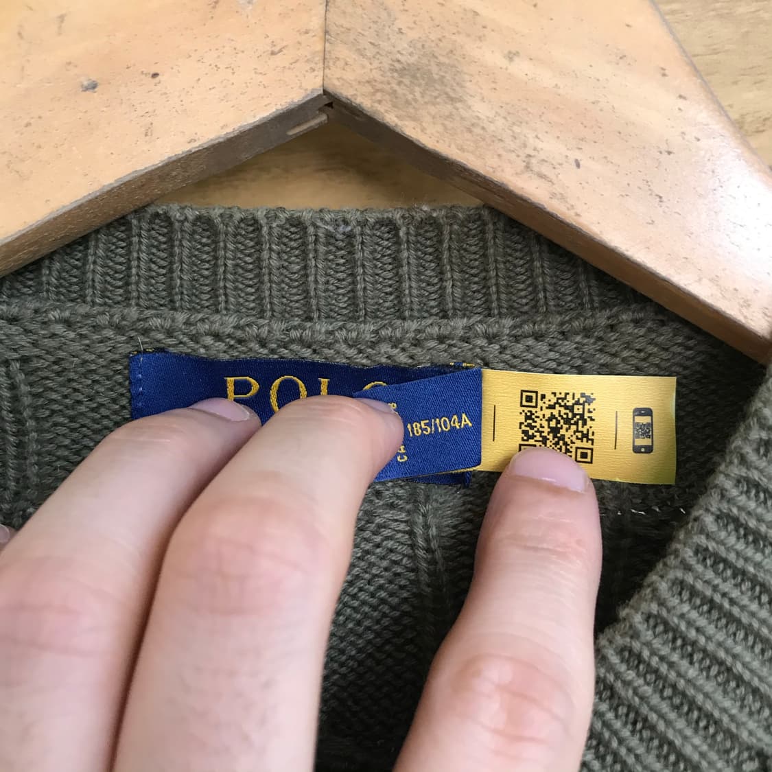 폴로 랄프로렌 큐알 카키 여성 꽈배기 가디건 상품이미지4