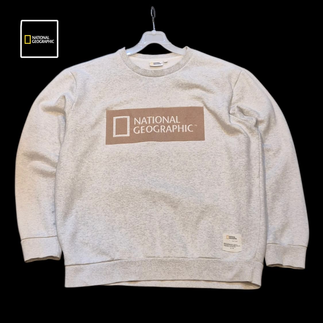 2XL 내셔널지오그래픽 오트밀 맨투맨  상품이미지1
