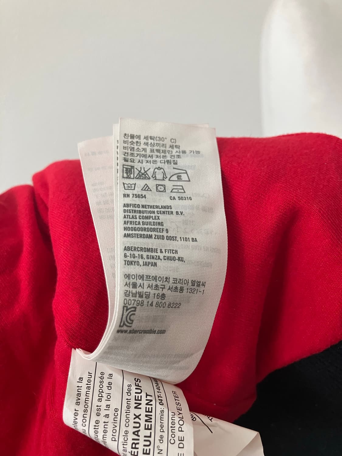 아베크롬비 순록로고 블랙네이비 단추 후드집업 상품이미지7