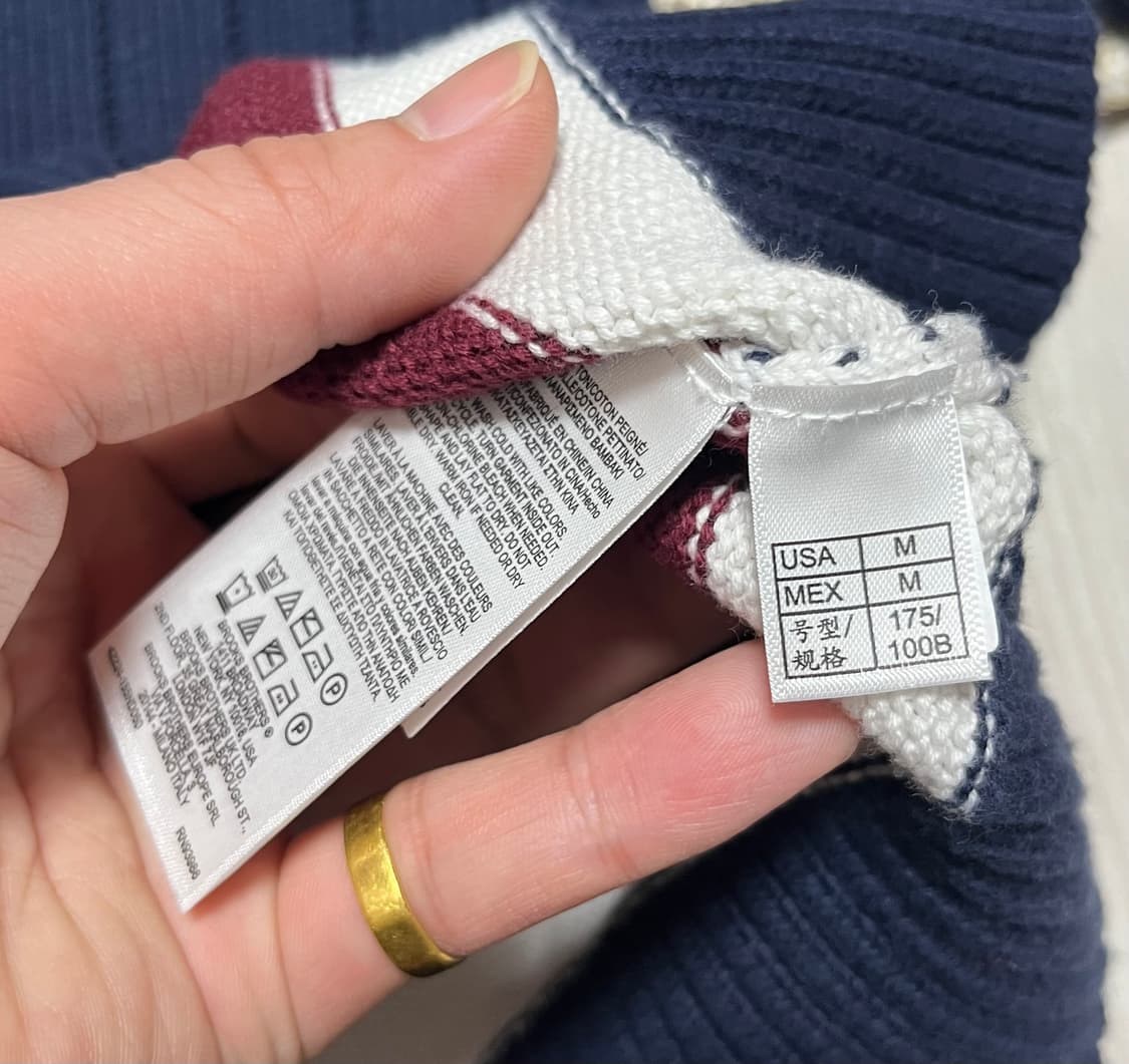 공용 브룩스브라더스 브이넥 니트 스웨터 M 상품이미지8