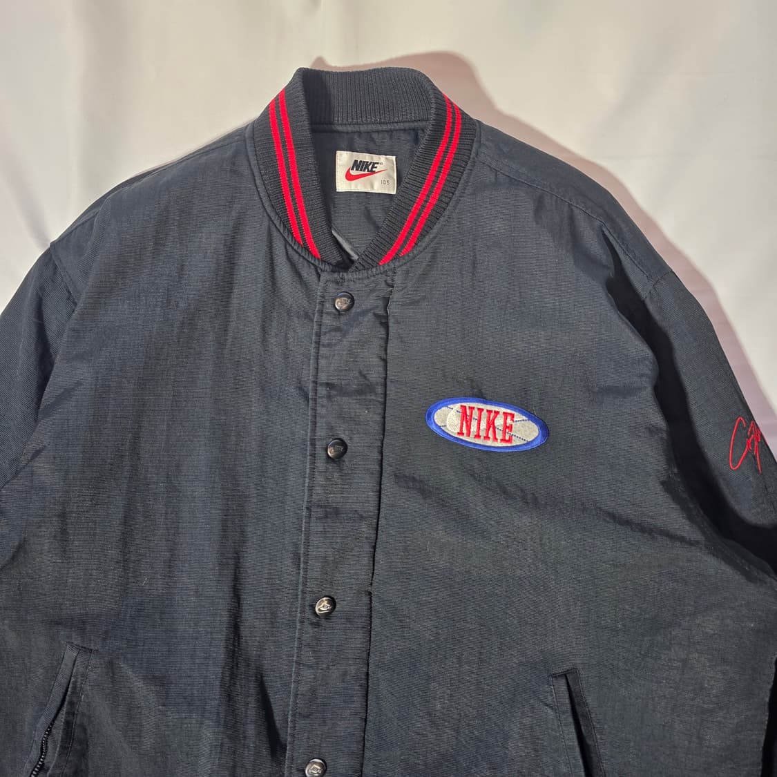 [105]나이키 90s 올드스쿨 박찬호 바시티 자켓 블랙 상품이미지3