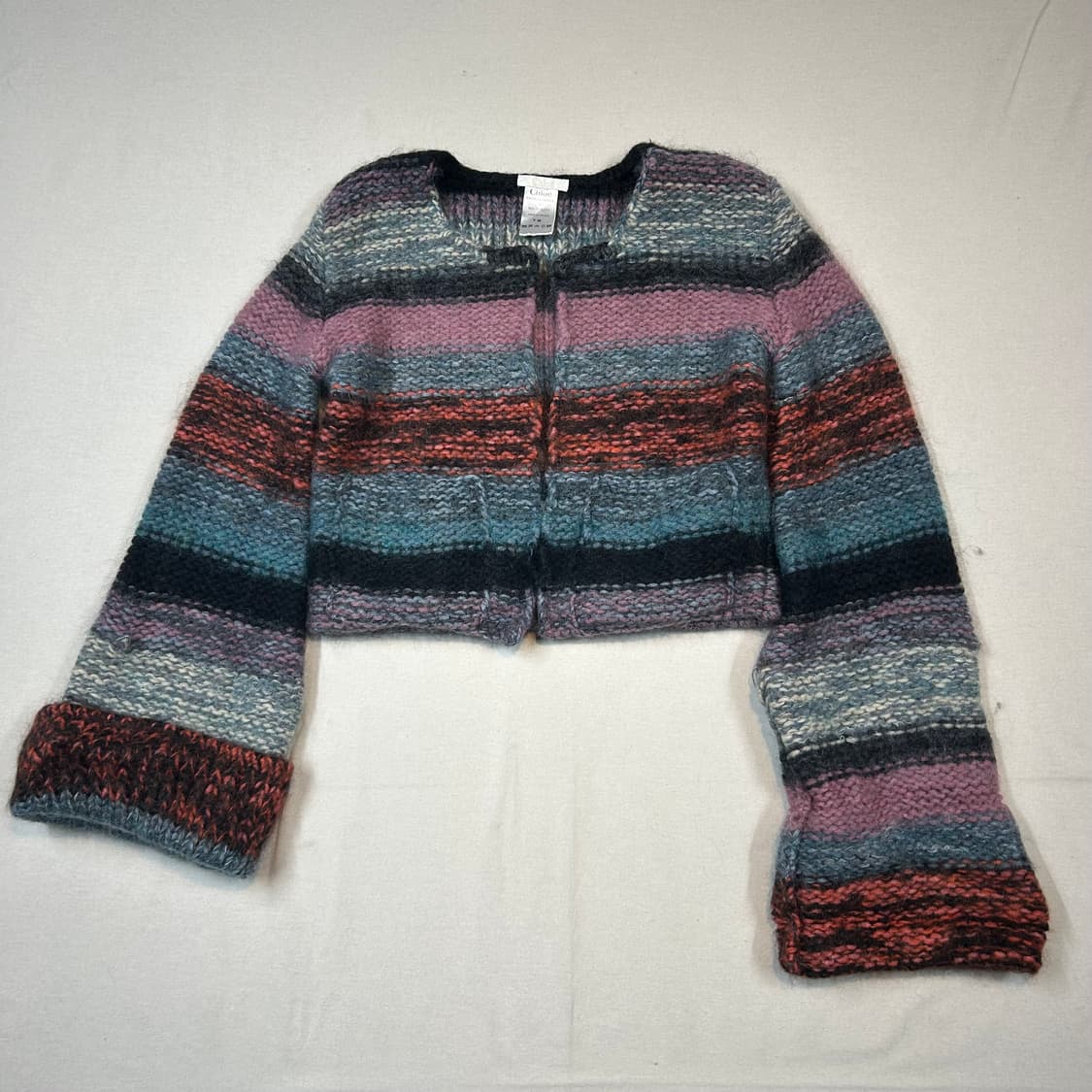 M) 끌로에 Chloe 모헤어 벨 슬리브 오픈 가디건 & 머플러 상품이미지2