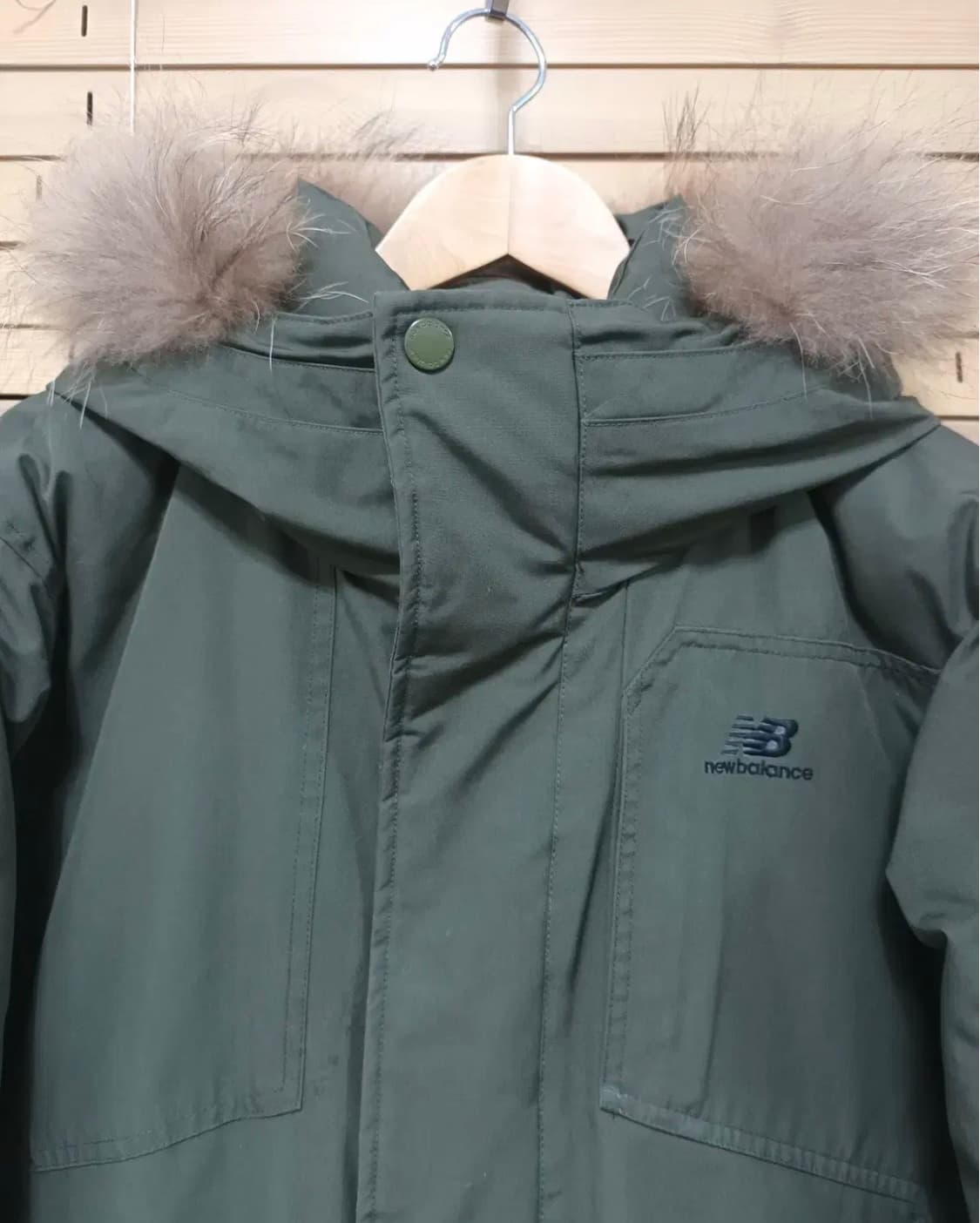 뉴발란스 남성 카키 덕다운패딩  후드패딩점  상품이미지1