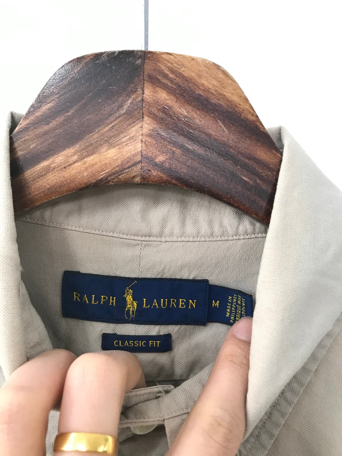 폴로 랄프로렌 신형 베이지 솔리드 셔츠 상품이미지5