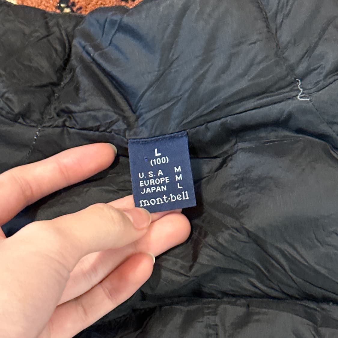 몽벨 경량패딩 실버 (L) 구스다운 상품이미지9