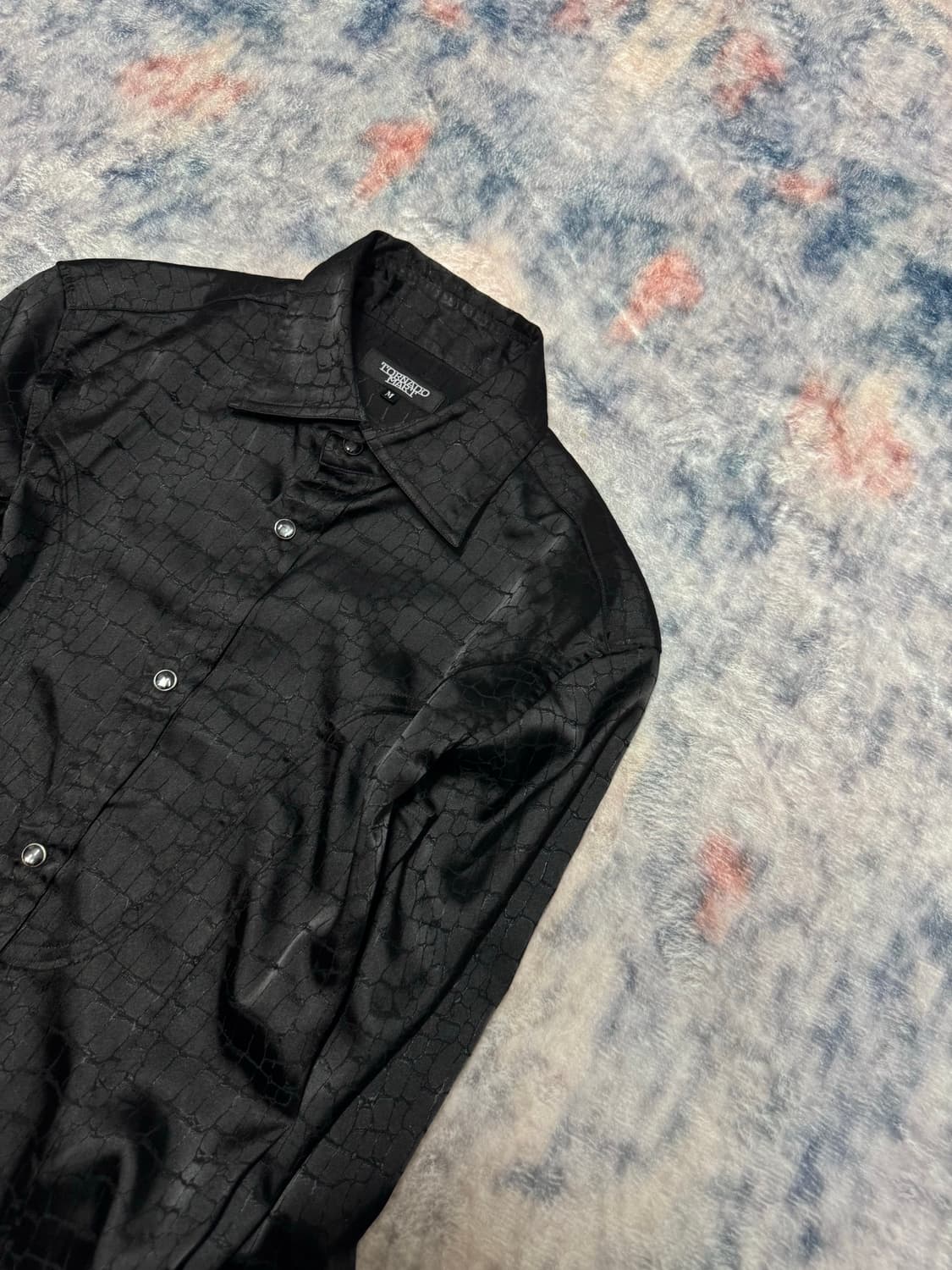 Tornado mart black satin croco western s 상품이미지4