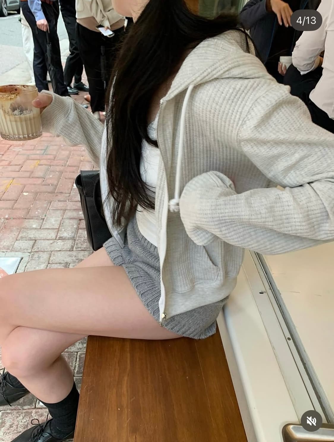 레이지샵 와플 후드집업 상품이미지3