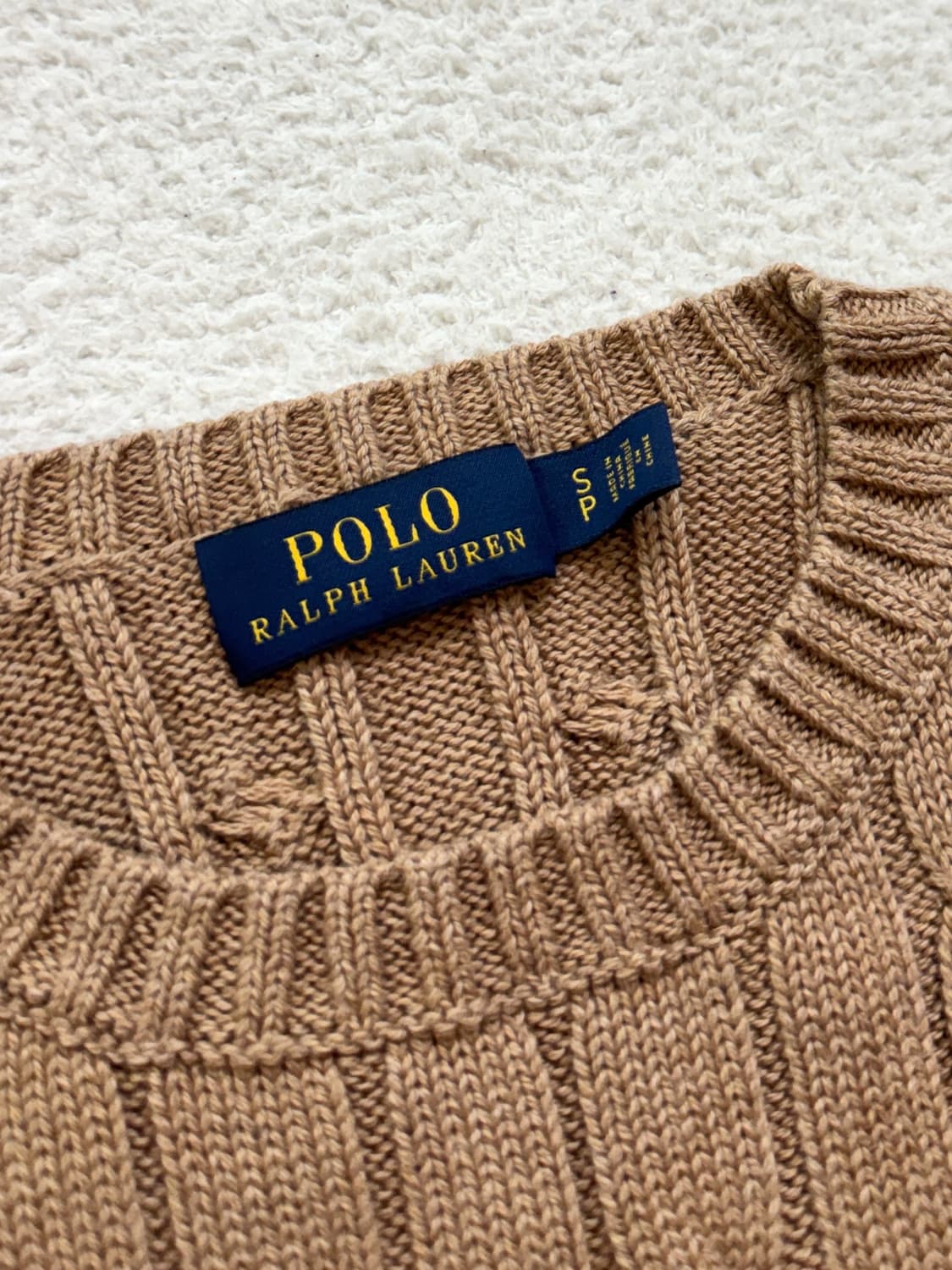 폴로 브라운 케이블 니트 매장판 상품이미지4