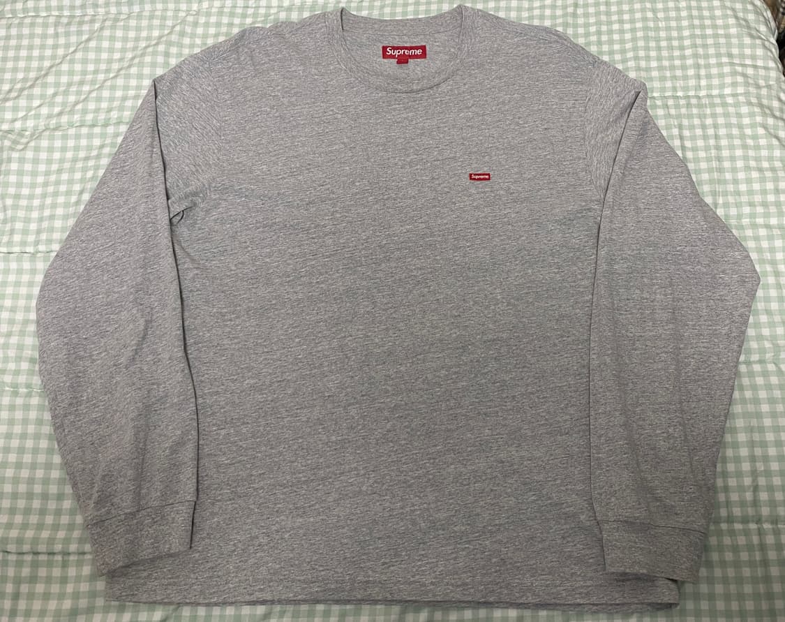 슈프림 스몰 박스로고 롱슬리브 그레이 상품이미지2
