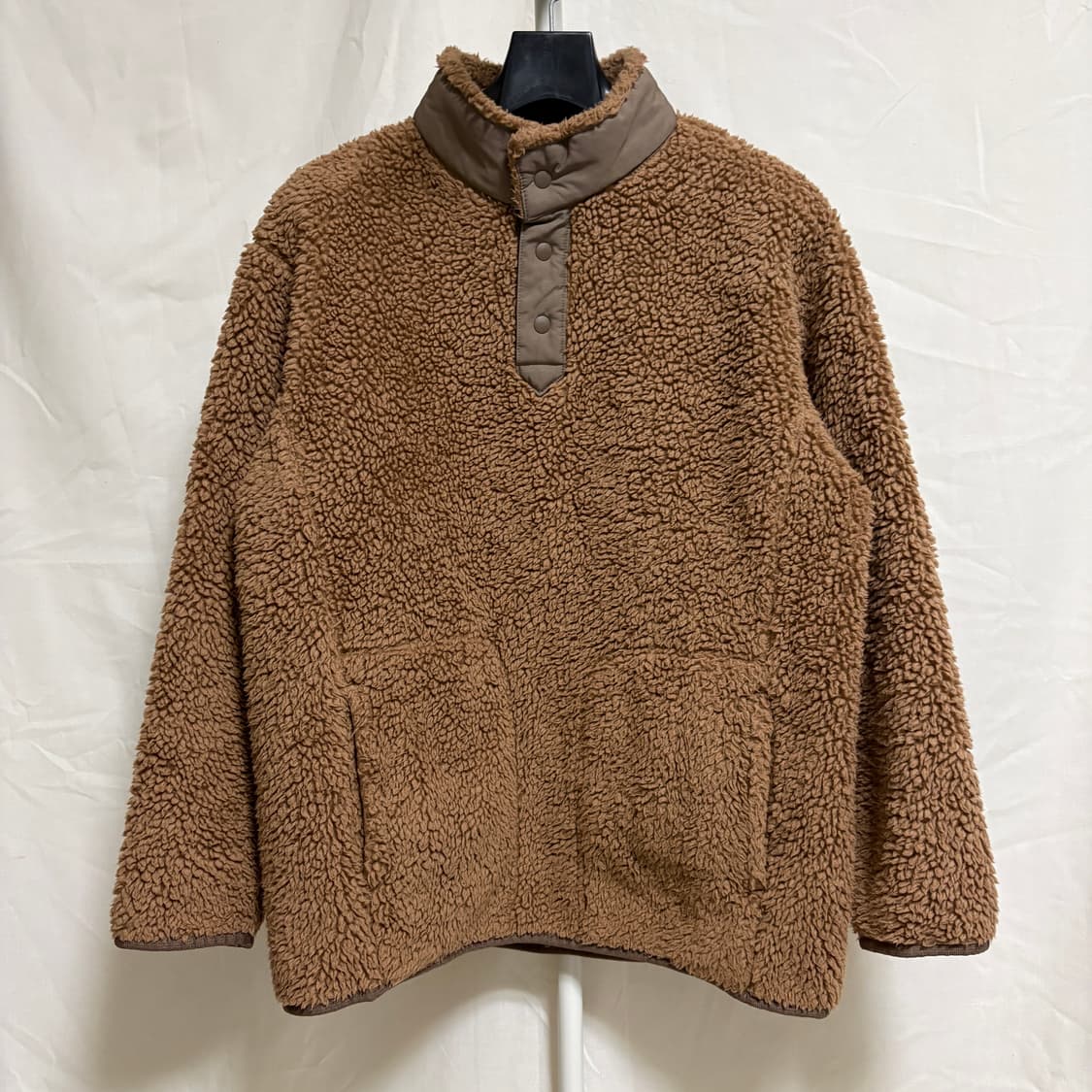 유니클로 X 화이트마운티니어링 후리스 스냅 풀오버 / 브라운, M 상품이미지1