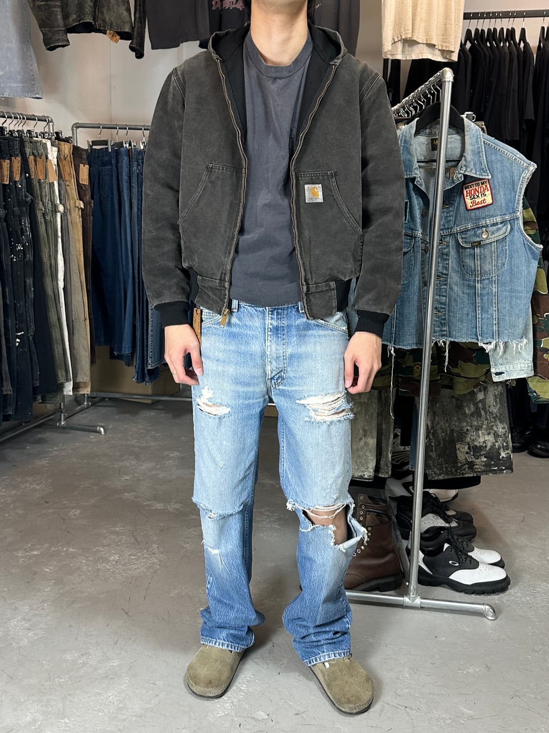 90's OG USA Made 칼하트 액티브 자켓 칼하트 BLK 상품이미지10