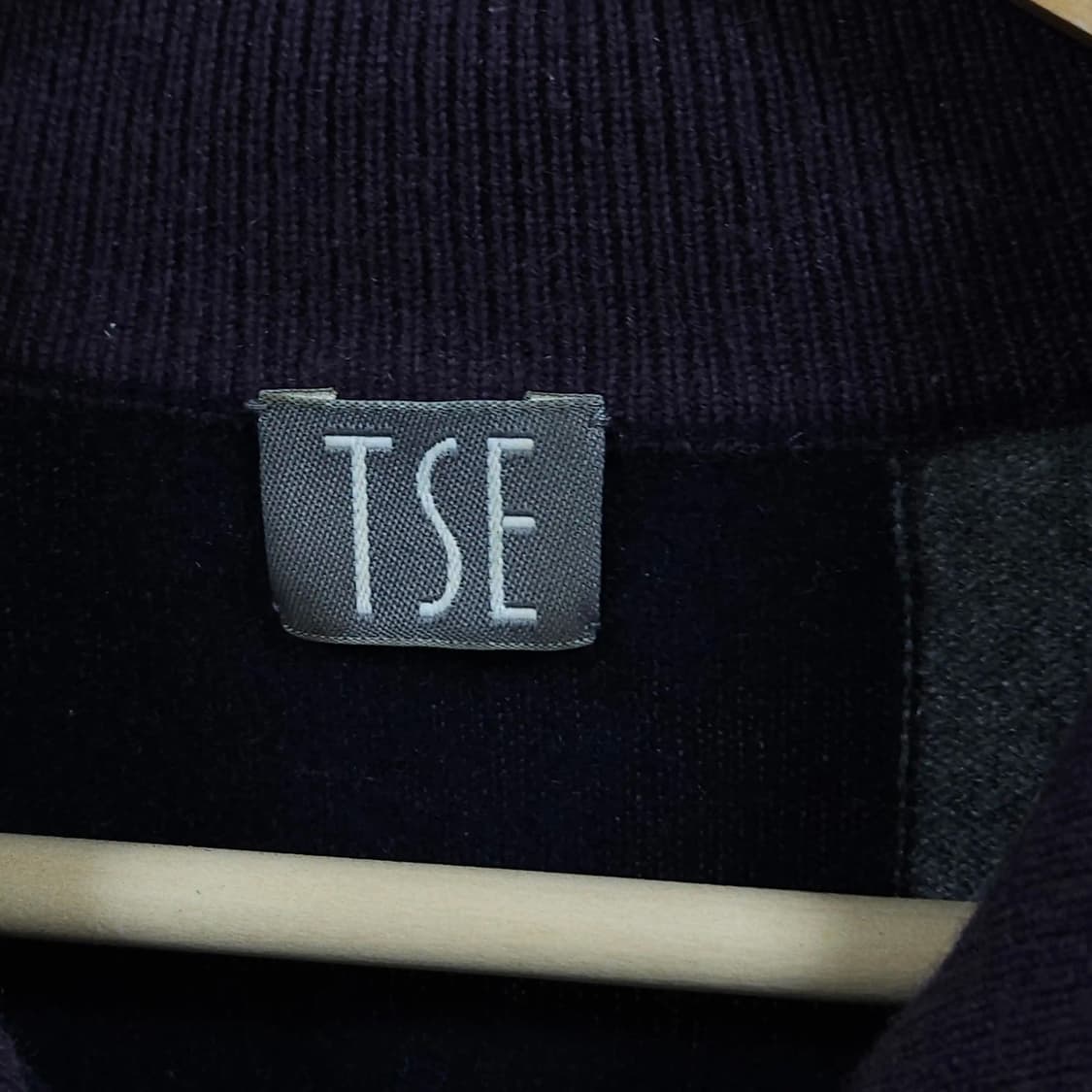 100)TSE 캐시미어100% 반집업 니트 상품이미지5