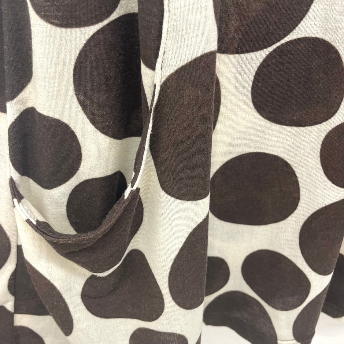 ivory dark brown polka dot mini dress 상품이미지4