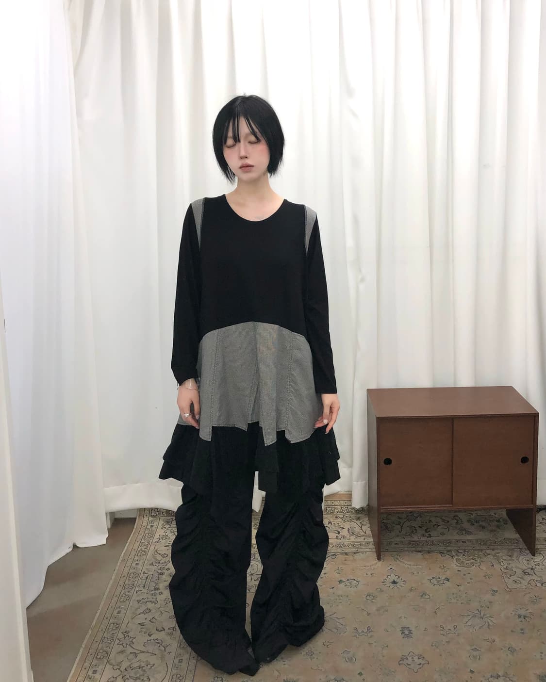 블랙앤 그레이 원피스 상품이미지1
