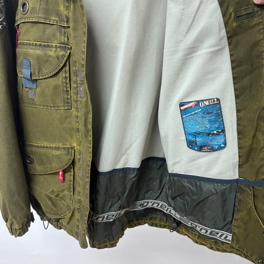 오닐 O'NEILL 스노우보드 자켓 카키 보드웨어 야상자켓 XL 상품이미지10