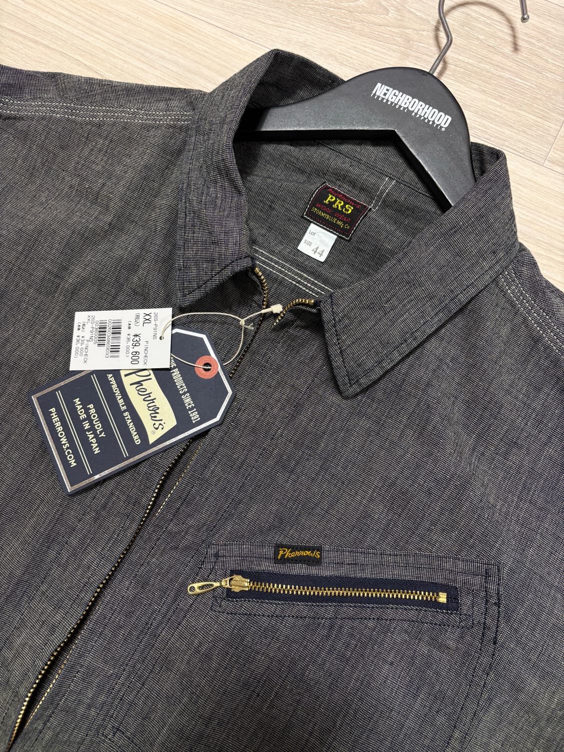 페로우즈 26SS 1960s front zip work 자켓 그레이 상품이미지10