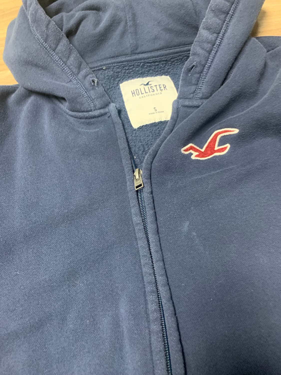 홀리스터 후드집업,S,네이비 상품이미지7