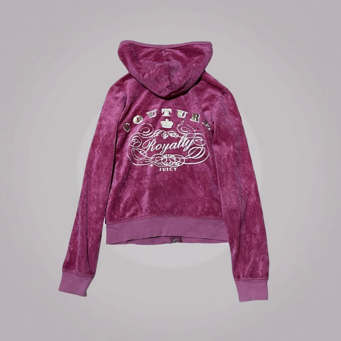 쥬시꾸뛰르 벨벳 핑크 후드집업 상품이미지1