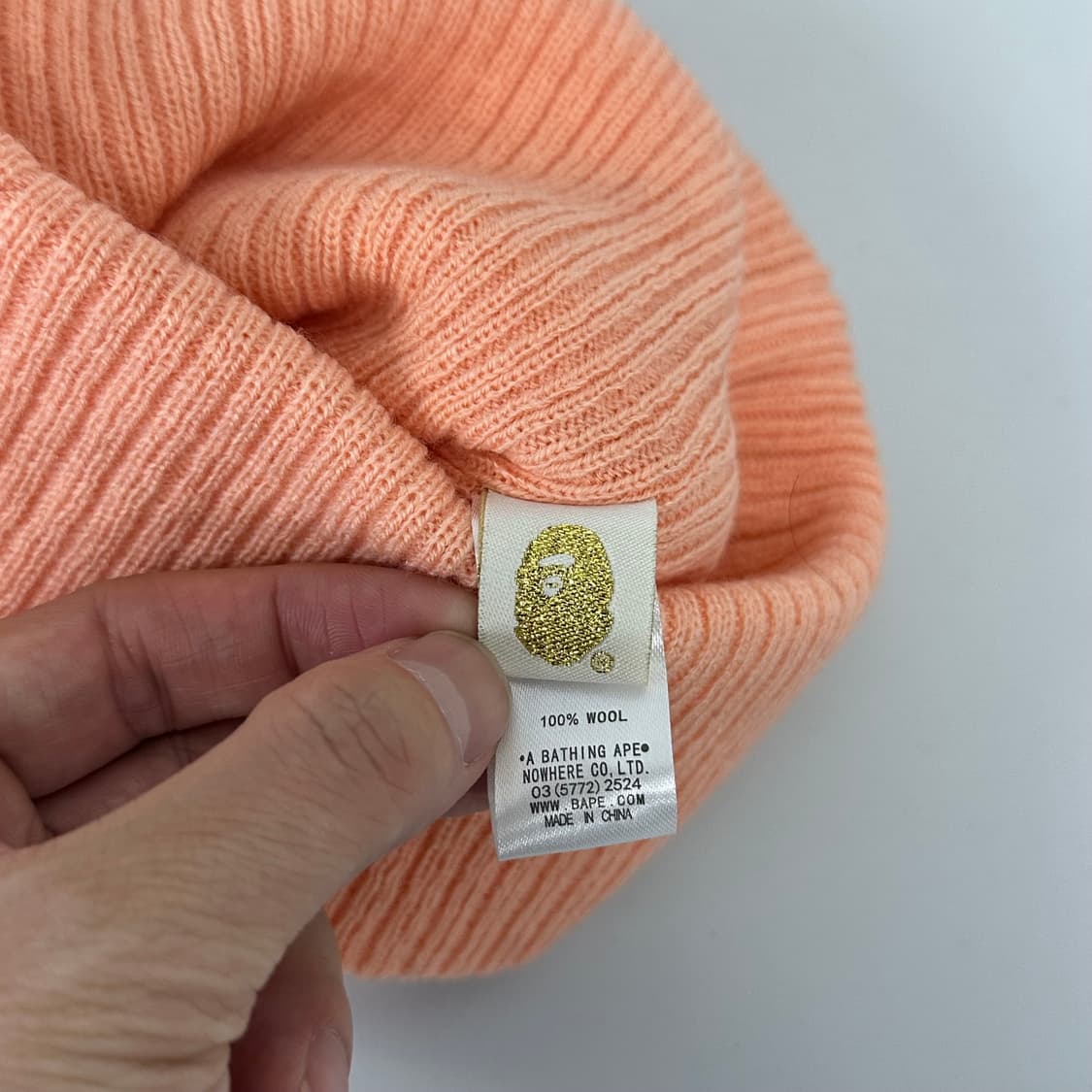 베이프 로고 울 비니 상품이미지5