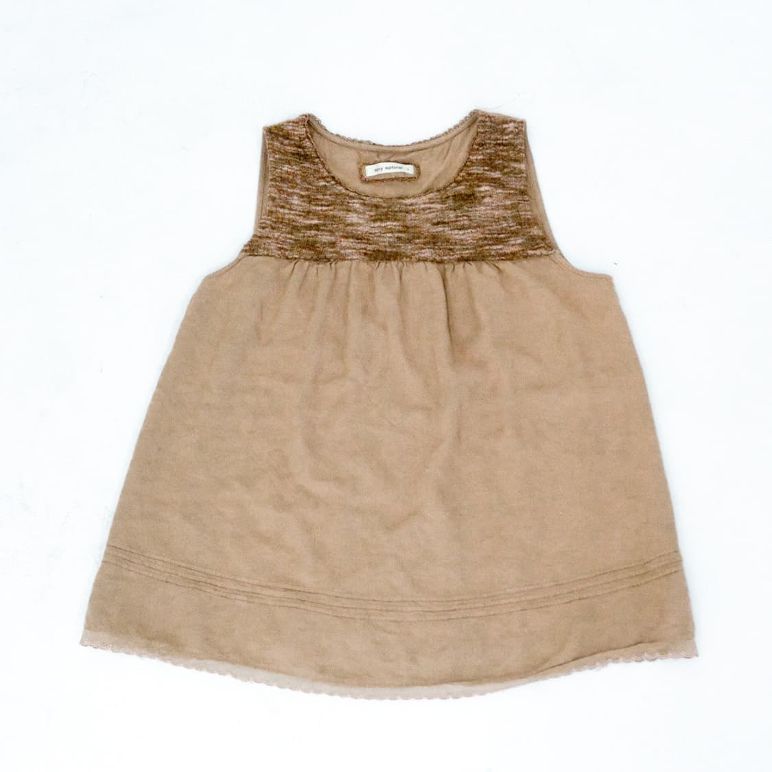 내추럴 니트 요크 슬리브리스 상품이미지1