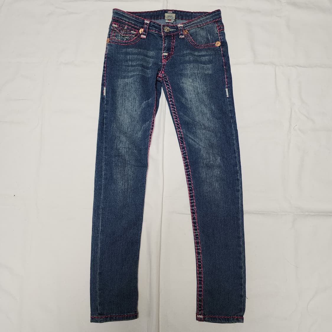 트루릴리젼 BILLY SUPER T Y2K 스티치 슬림 데님팬츠 상품이미지2