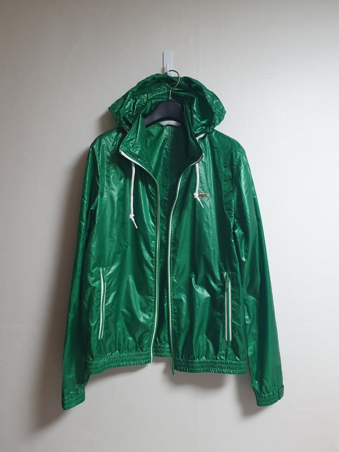 💚🐊 라코스테 글로시 그린 히든후드 바람막이 95 상품이미지3