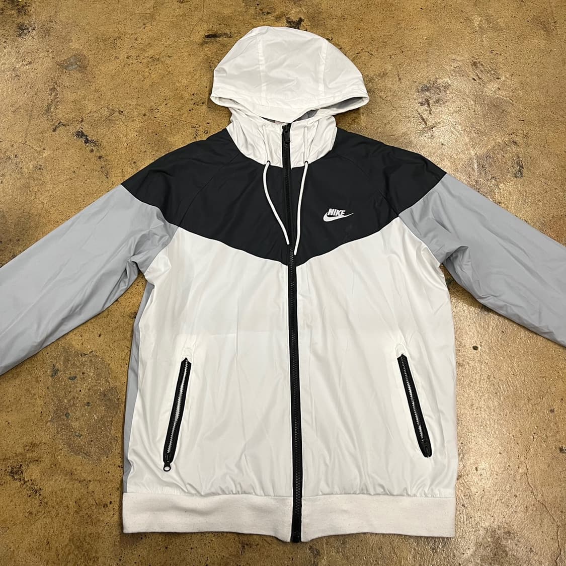[정품/M] 나이키 바람막이 자켓 블랙 화이트 회색 b10 상품이미지3