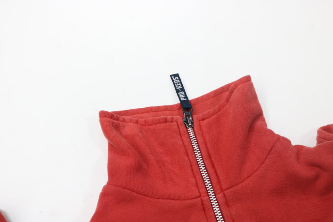 PRO-KEDS 프로케즈 빈티지 아치 로고 하프 집업 스웨트셔츠 레드 상품이미지6