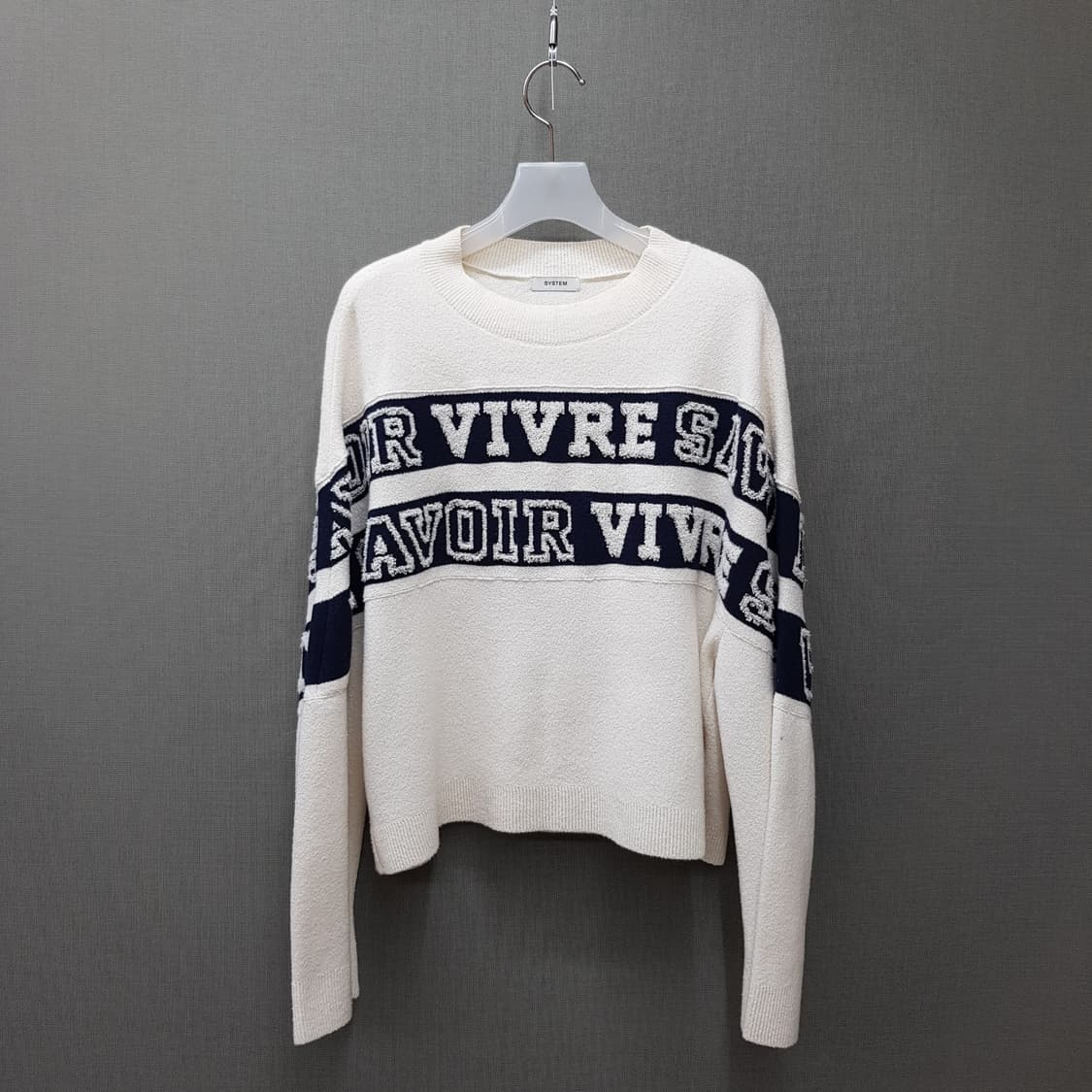 한섬 시스템 2022 레터링 니트  F90 사이즈 상품이미지2