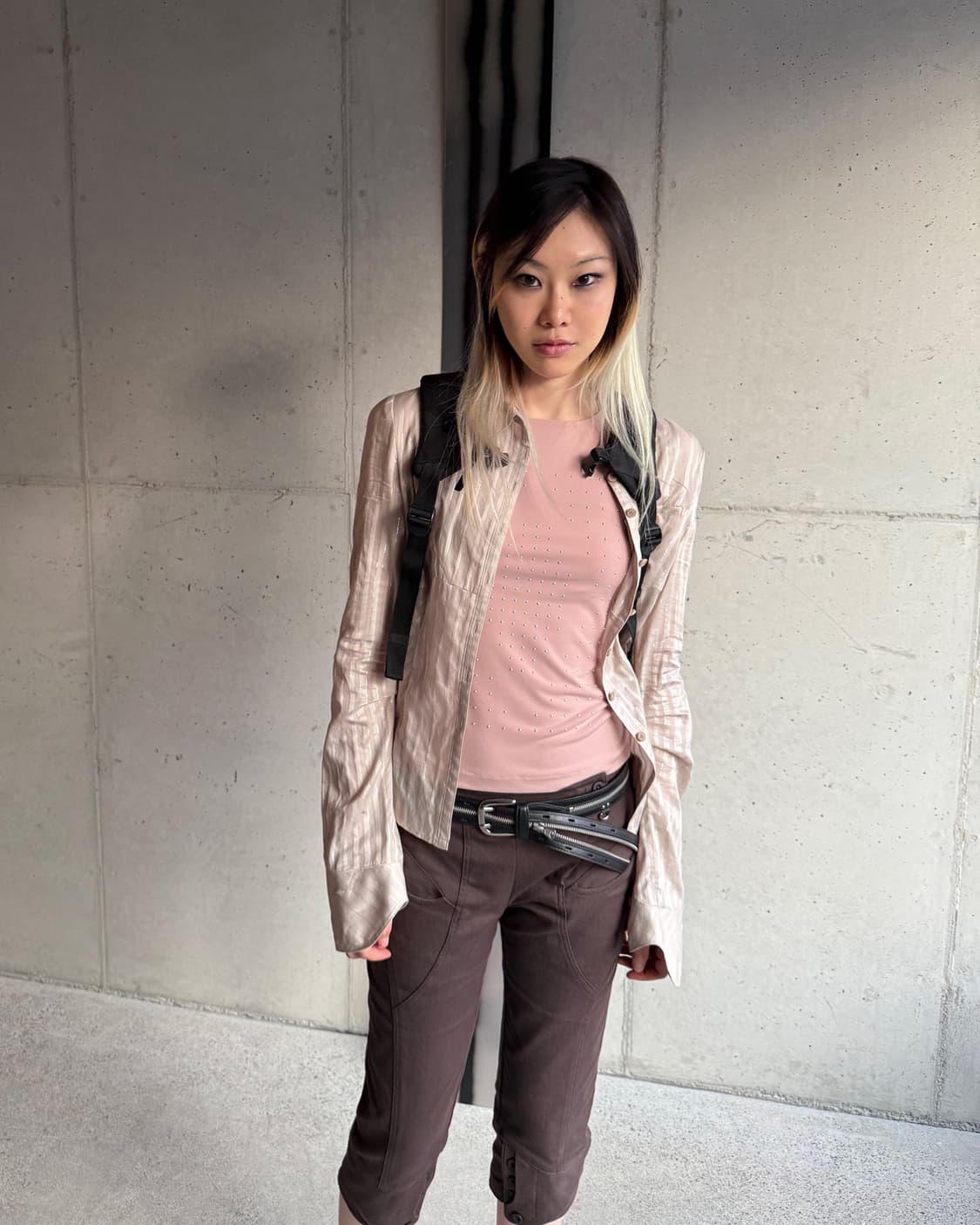 미스치프 슬림 스트라이프 셔츠 s 상품이미지2