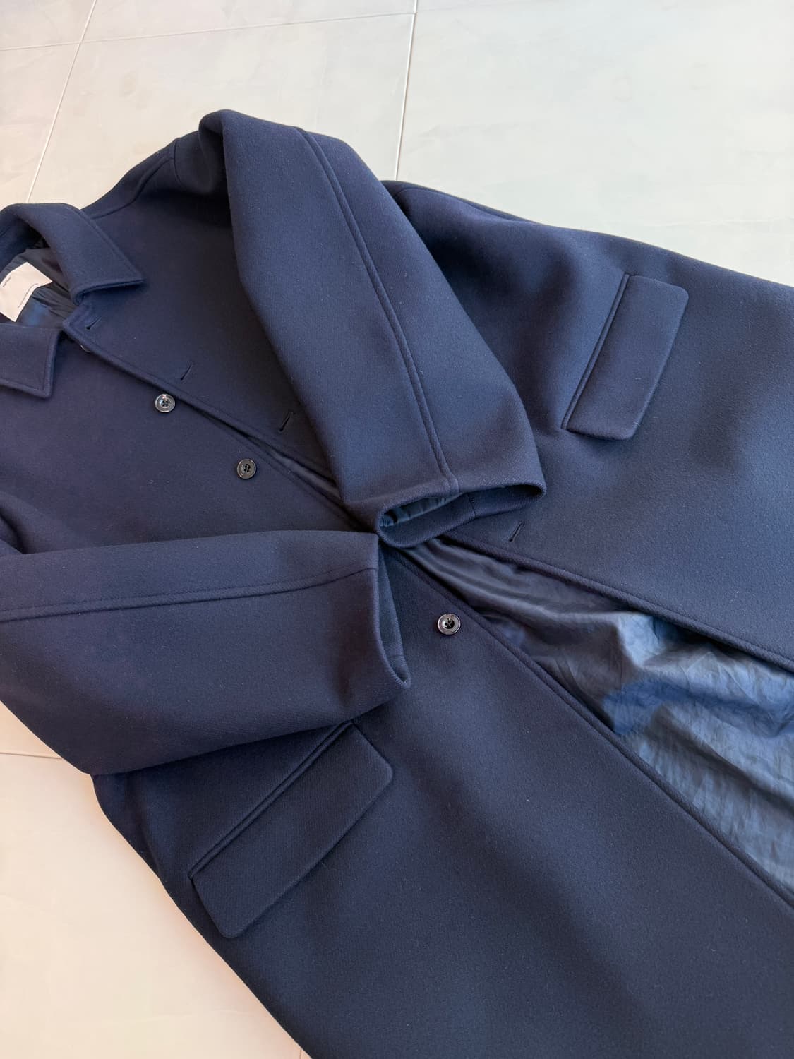 포터리 멜톤울 맥코트 네이비 2(105-110) 상품이미지6