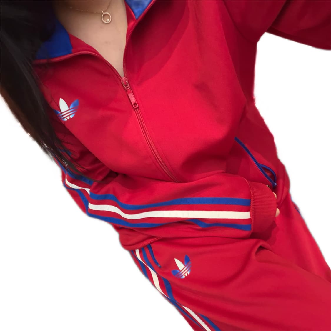 ❤️아디다스 파이어버드 레드 버건디 져지 & 와이드 트랙팬츠 SET❤️ 상품이미지1