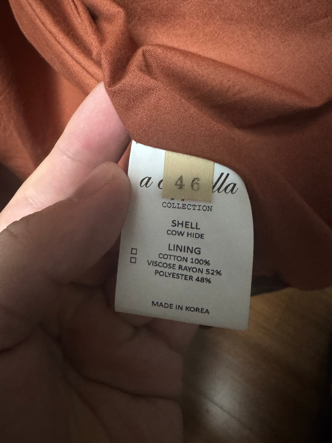 아카펠라클로딩 A2 자켓 브라운 46(105)   상품이미지3