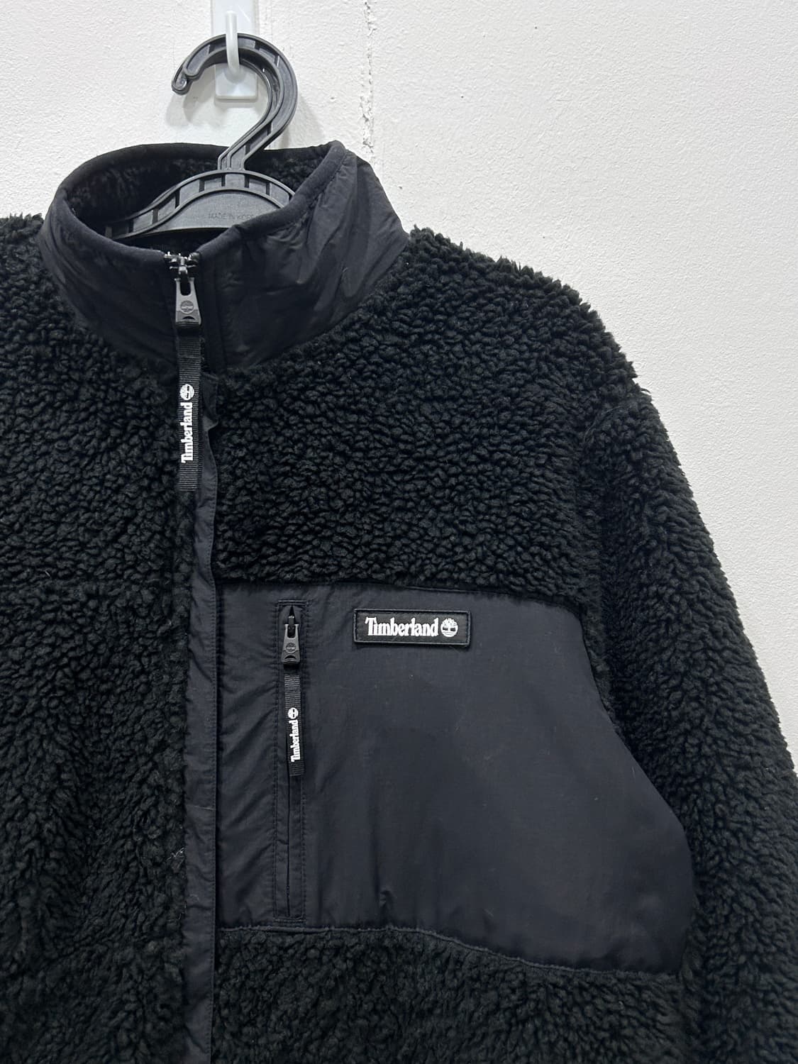 팀버랜드 롱후리스 뽀글이 플리스 자켓 여성 S 블랙 상품이미지4