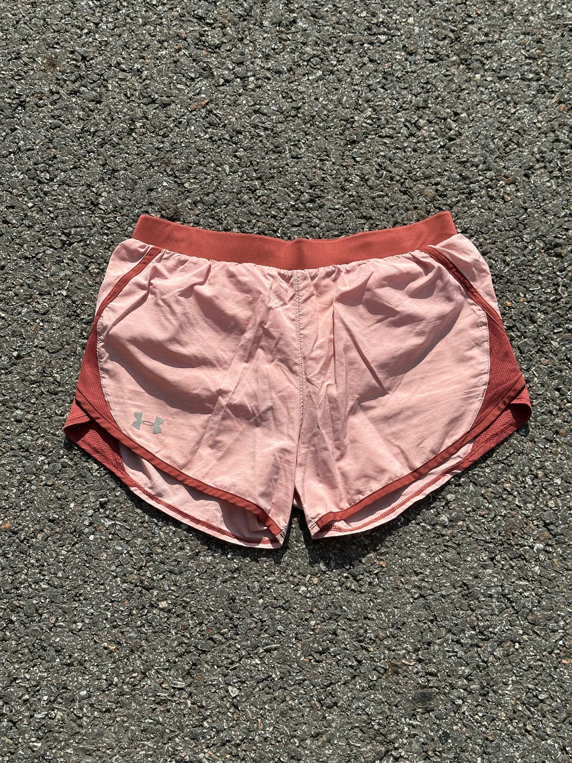 [M] 언더아머 여성 살구 브라운 러닝 쇼츠 반바지 상품이미지1