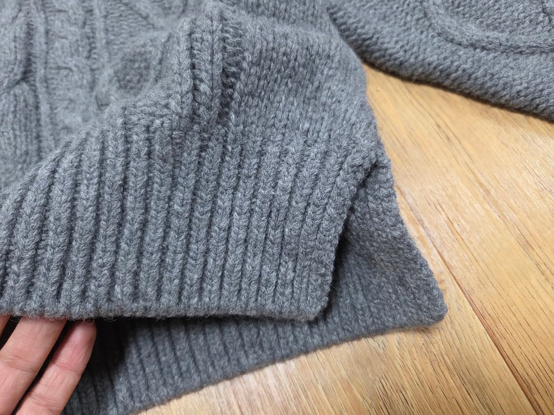 듀이듀이(DEW E DEW E) 케이블 집업 울니트 프리사이즈 새상품 상품이미지9