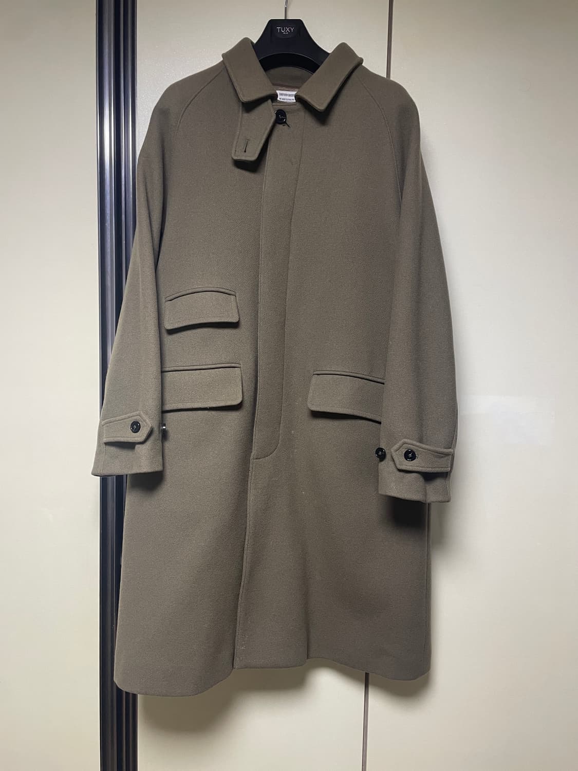 wool balmacaan coat khaki beige 상품이미지3
