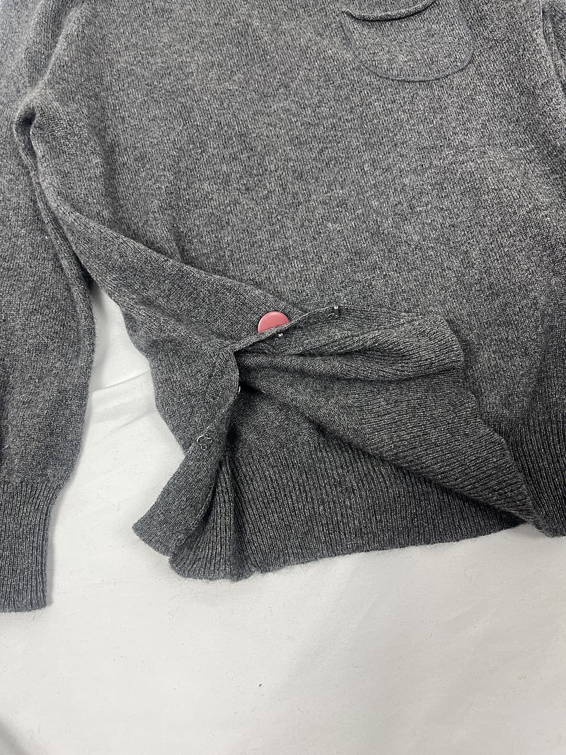 100% Cashmere 회색 포켓 니트 상품이미지3