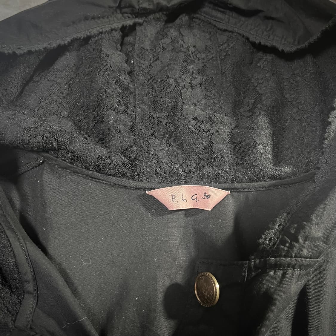 갸루펑크 금장 후드 원피스 자켓 y2k 상품이미지6