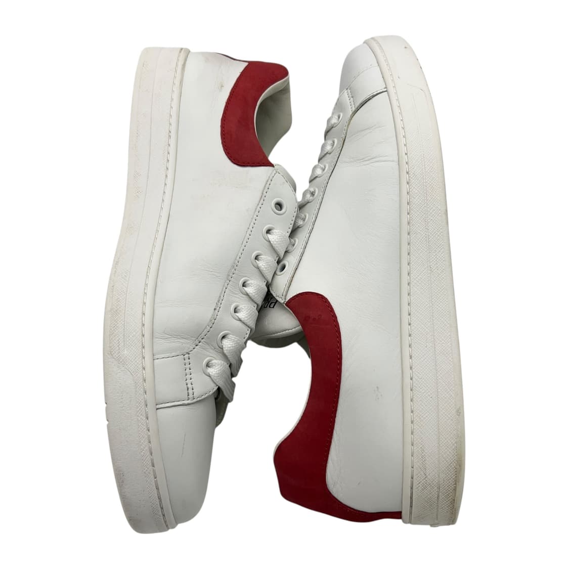 280 프라다 스니커즈 화이트 레드탭 (UK9) 상품이미지3