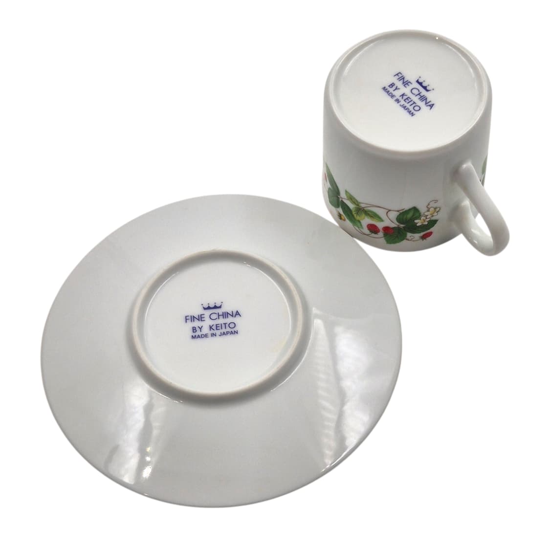 80s 케이토 딸기 넝쿨 도자기 찻잔 1세트 상품이미지5
