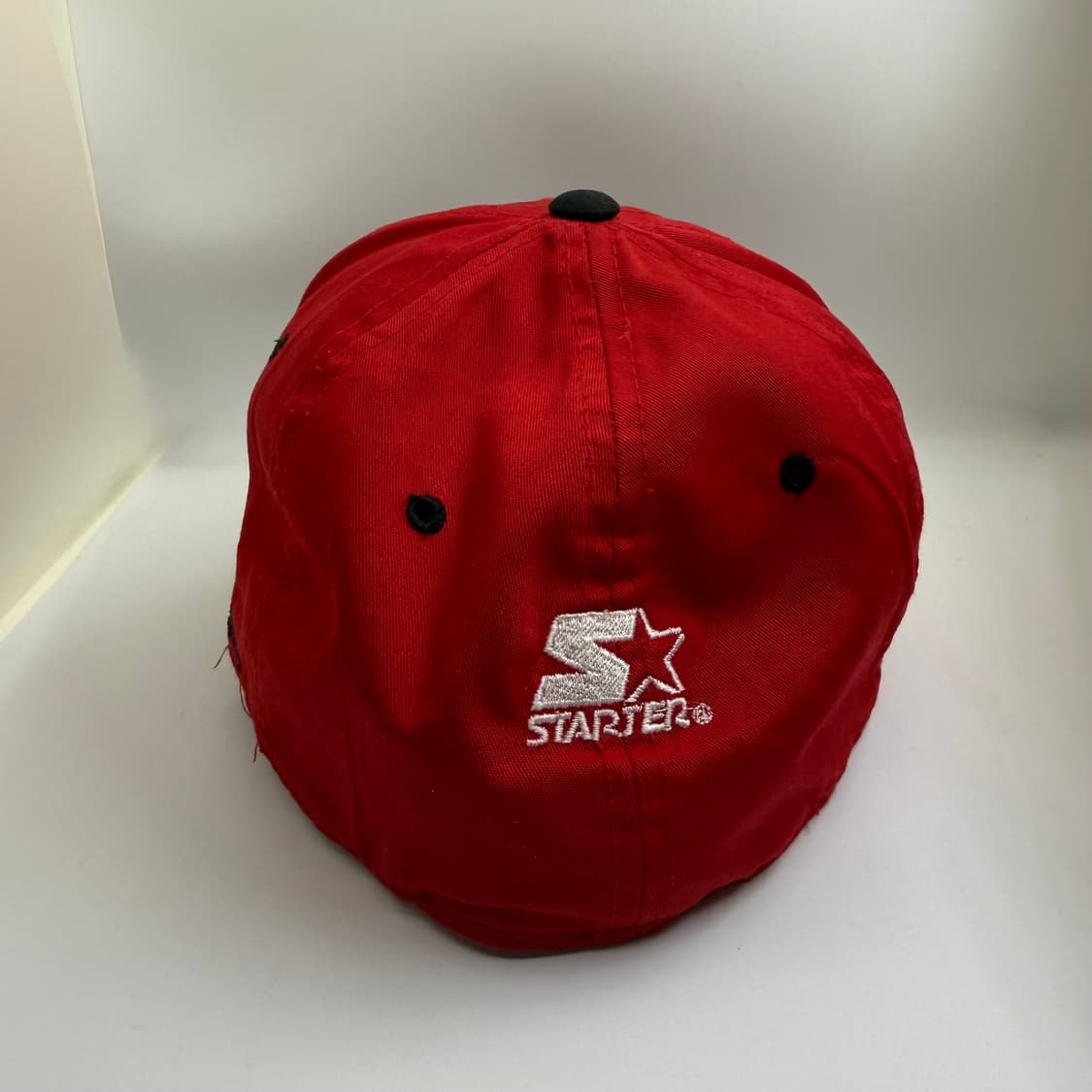 [희귀/OG] 90s 스타터 시카고 블랙호크스 사이드 스크립트 피티드 캡 상품이미지4