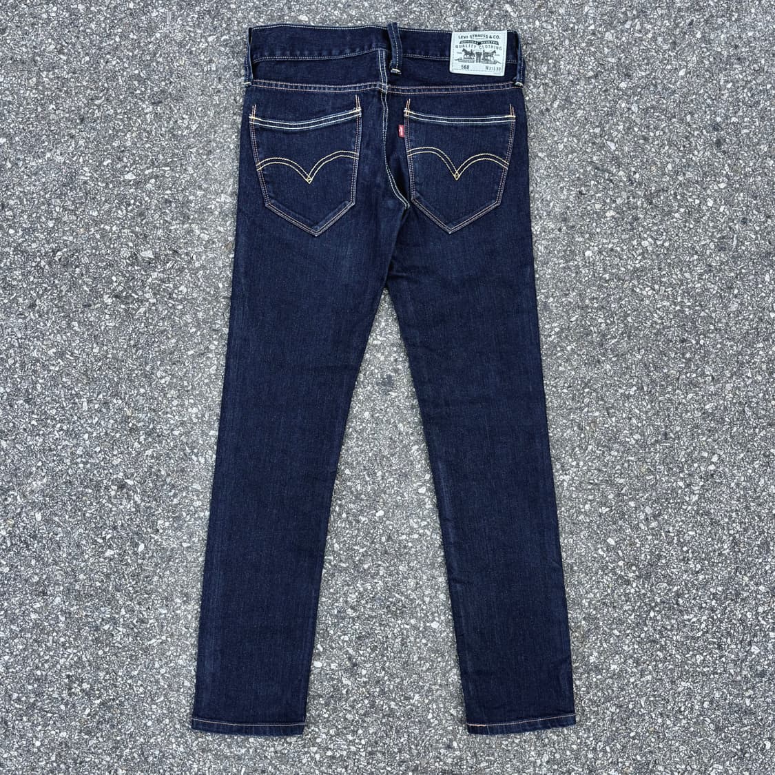 리바이스 568 슬림 진청 데님 (32)  상품이미지4